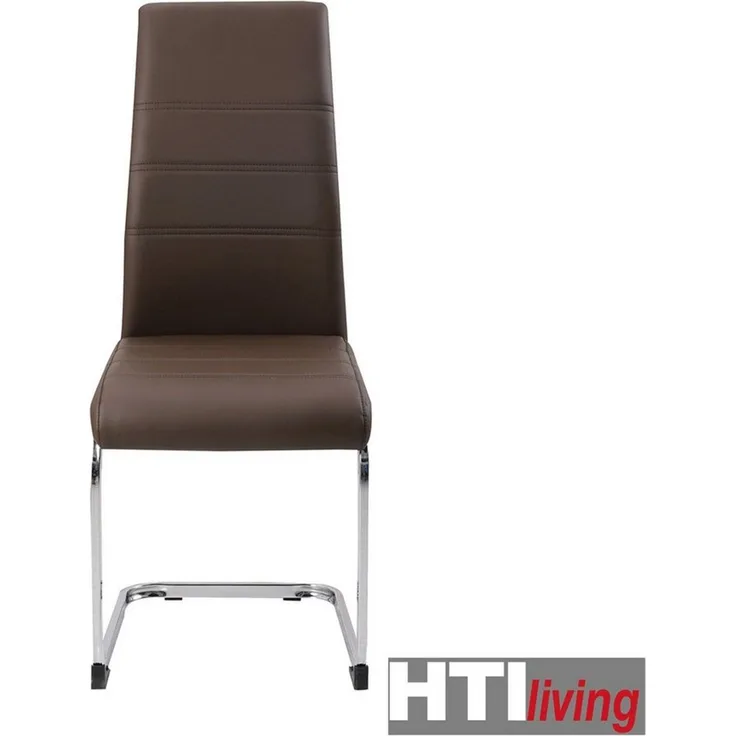 HTI-Living Freischwinger Schwingstuhl SallyC PU Braun (Stück, 1 St), Freischwinger Esszimmerstuhl Kunstleder