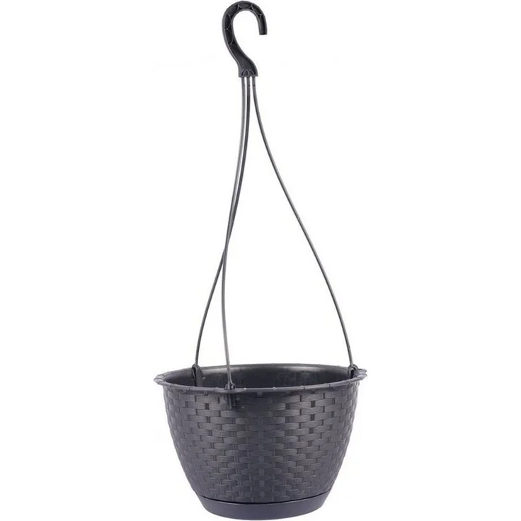 Blumenampel anthrazit Hängeampel Pflanzampel Hängetopf Pflanzschale Blumentopf – Bild 4