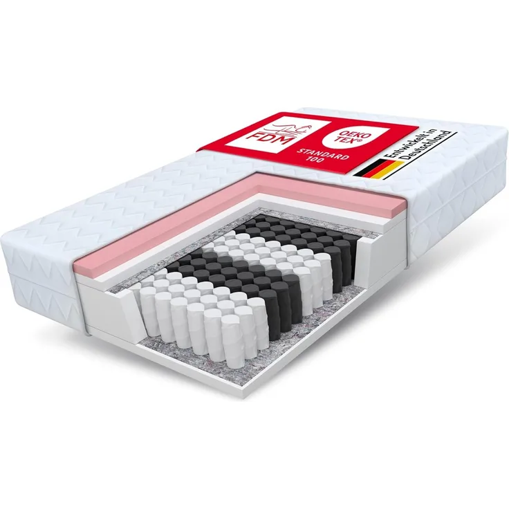 Matratze 80x200 Taschenfederkern 7 Zonen Visco MEMORY DUO 27cm Komfort H2 H3