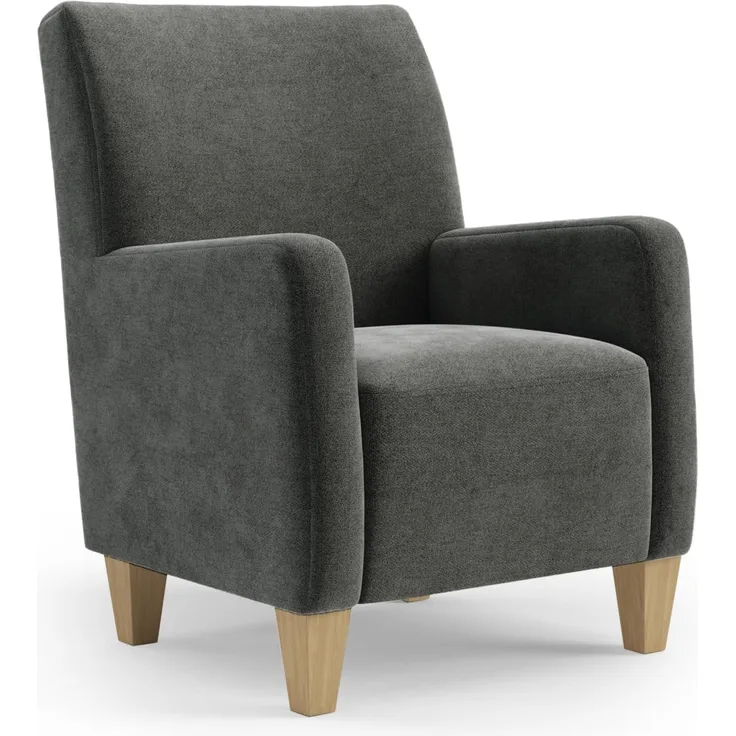 Cavadore Sessel Vida / Polstersessel im trendigen Design / 74 x 93 x 81 / Mikrofaser, Grauoliv