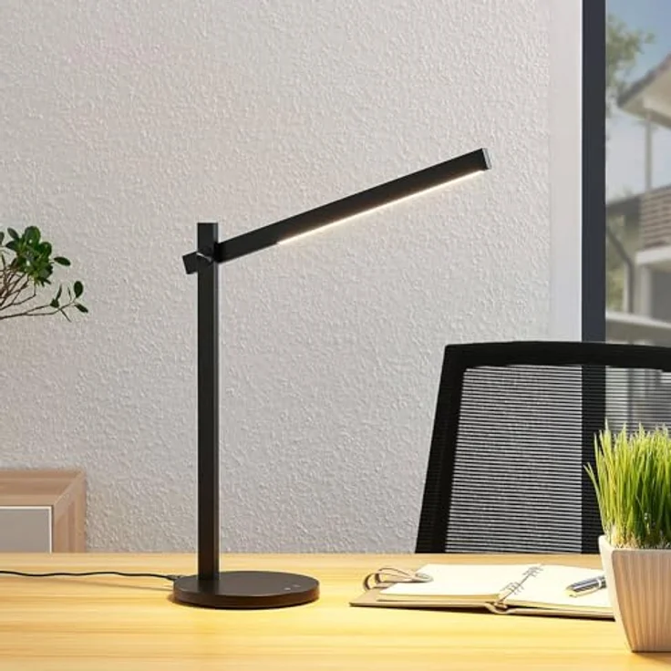 Lindby LED-Schreibtischlampe Loretta, 43 cm, schwarz, mit Touchfunktion, CCT und Memoryfunktion – Bild 3