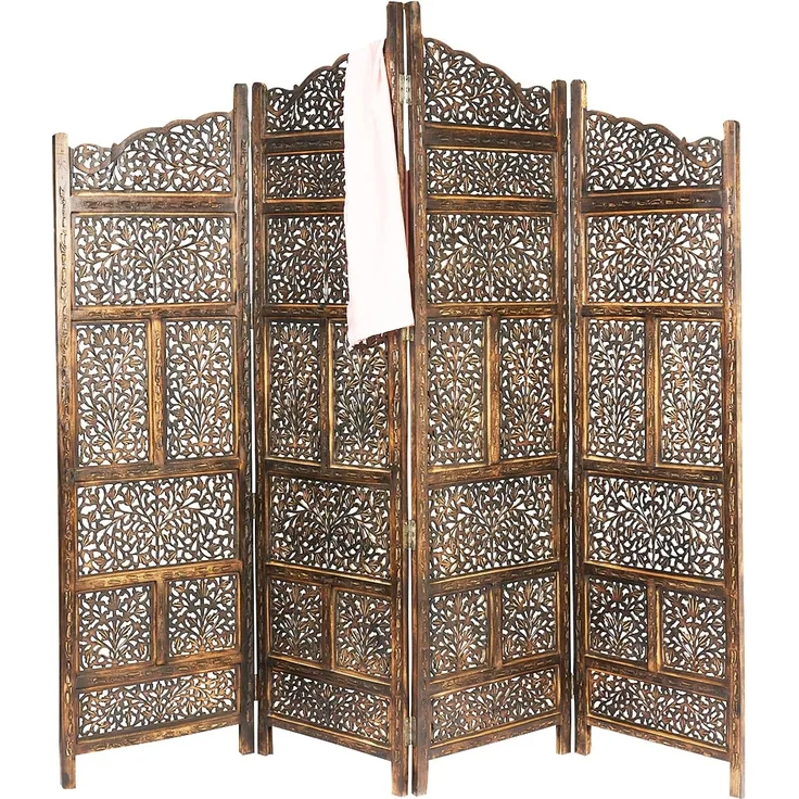 Marrakesch Orient & Mediterran Interior Paravent Orientalischer Paravent Saraswati 180cm, Raumteiler, Sichtschutz, Handarbeit