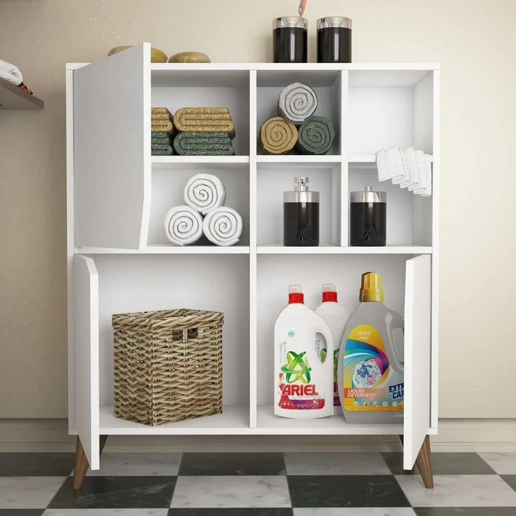 Skye Decor 'Pulse - White, White' Mehrzweckschrank, Weiß, 100 x 115 x 30 cm – Bild 2