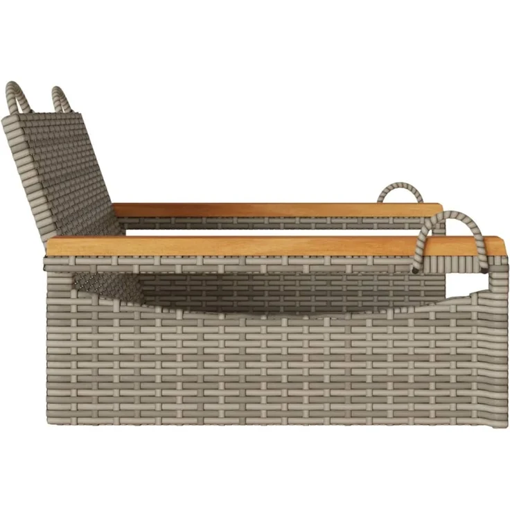 vidaXL Hängesessel Grau 63x62x40 cm Poly Rattan 368162 – Bild 5