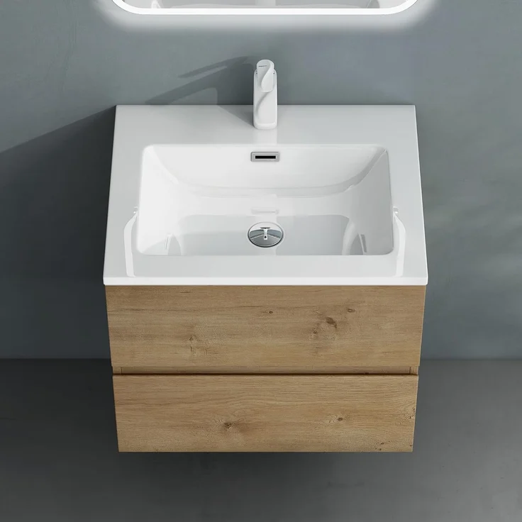 doporro Badmöbel-Set Badezimmermöbel Badezimmer Waschbecken Waschtisch Aqualis – Bild 4