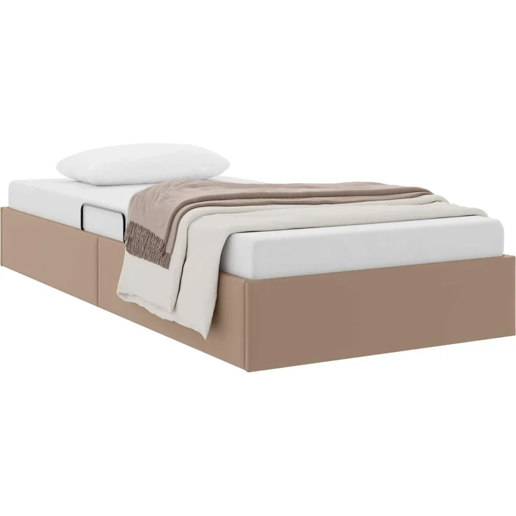vidaXL Ottoman Bettgestell Cappuccino 90 x 190 cm Kunstleder 3442753 – Bild 3