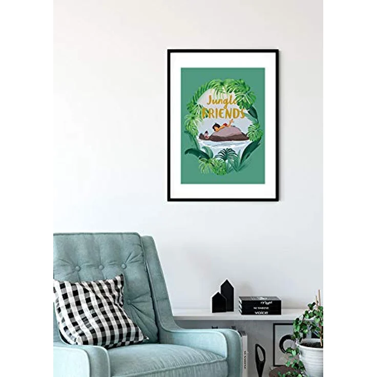 Komar Disney Wandbild Jungle Book Friends, Kinderzimmer Dekoration, Kunstdruck 50 x 70 cm, hochwertiger Druck auf Premium-Poster Fotopapier – Bild 2