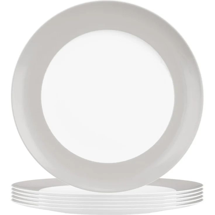 Seltmann Weiden Liberty Pure Colors Frühstücksteller ø 22,5 cm 6er Set - New Grey – Bild 1