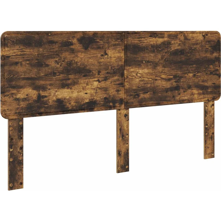 vidaXL Bettrahmen Geräucherte Eiche 200 x 200 cm Massives Kiefernholz 3412447 – Bild 5