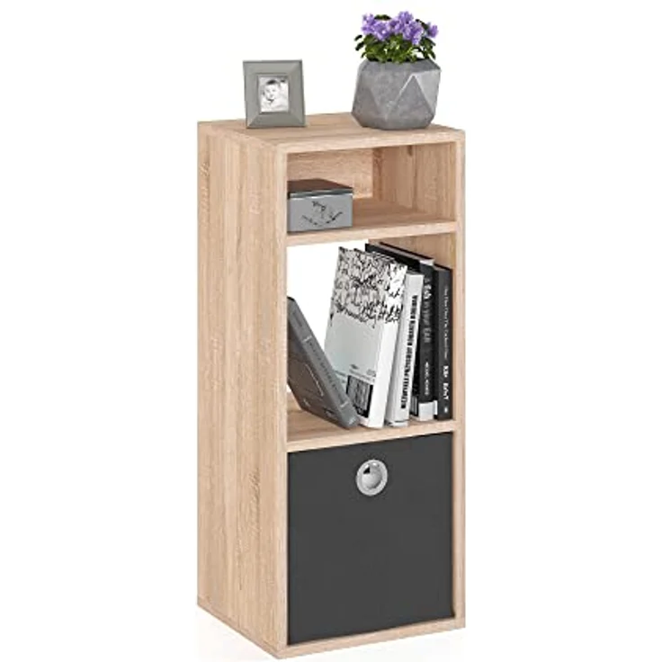 KOMTO Bücherregal RIM2 Regal Klein Standregal Würfelregal Büroregal, Bücherschrank für Kinderzimmer Regal Wohnzimmer 33,8 х 30,7 х 80,4 cm – Bild 5