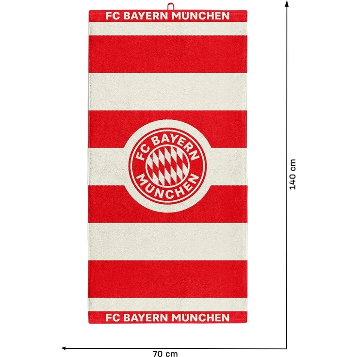 FC Bayern München Duschtuch FC Bayern München Duschtuch Rot / Weiß – Bild 6