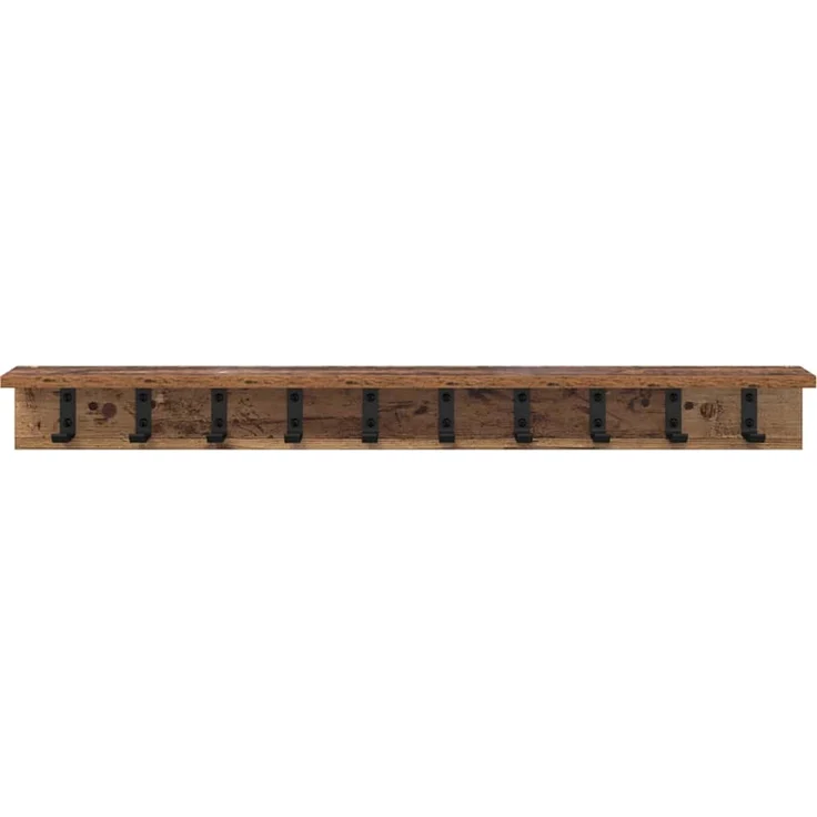 vidaXL Wandmontierter nachttisch Altholz 100 x 10,5 x 10,5 cm 874377 – Bild 5