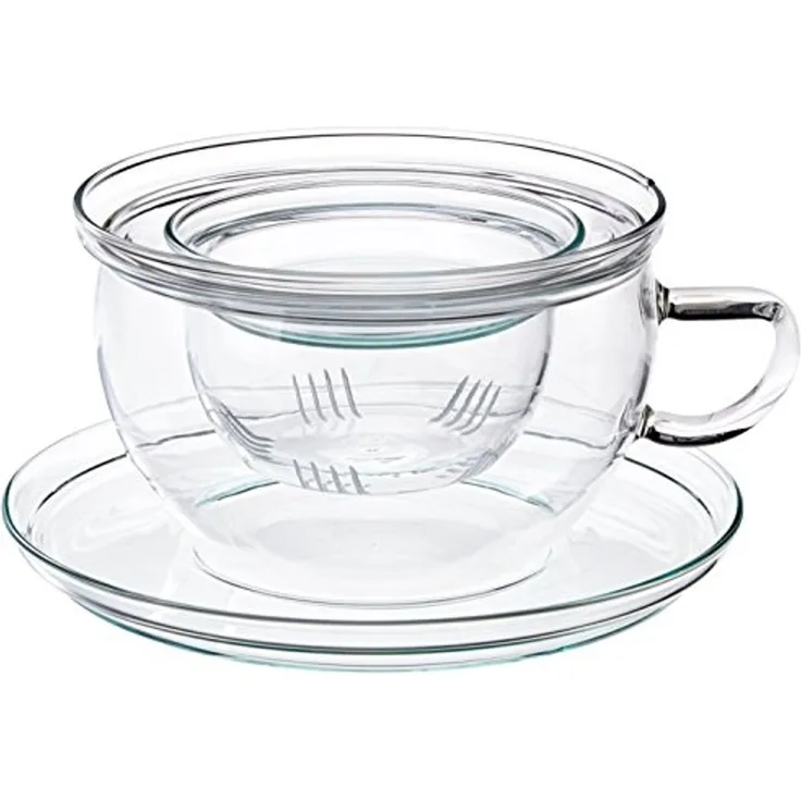 Trendglas Jena Teetasse Tea Time aus Glas mit Sieb und mit Deckel