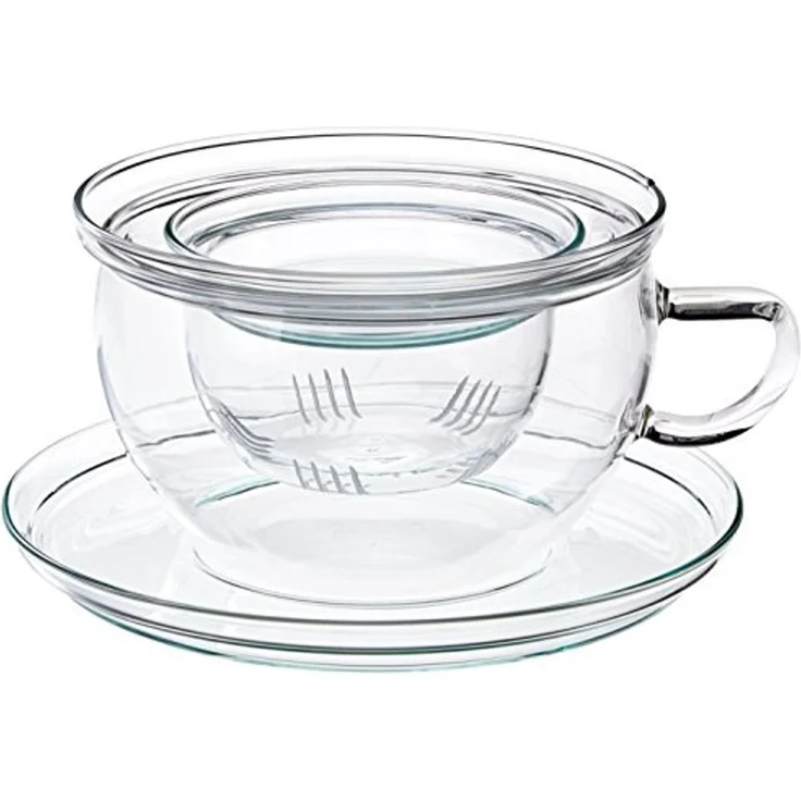 Trendglas Jena Teetasse Tea Time aus Glas mit Sieb und mit Deckel – Bild 1