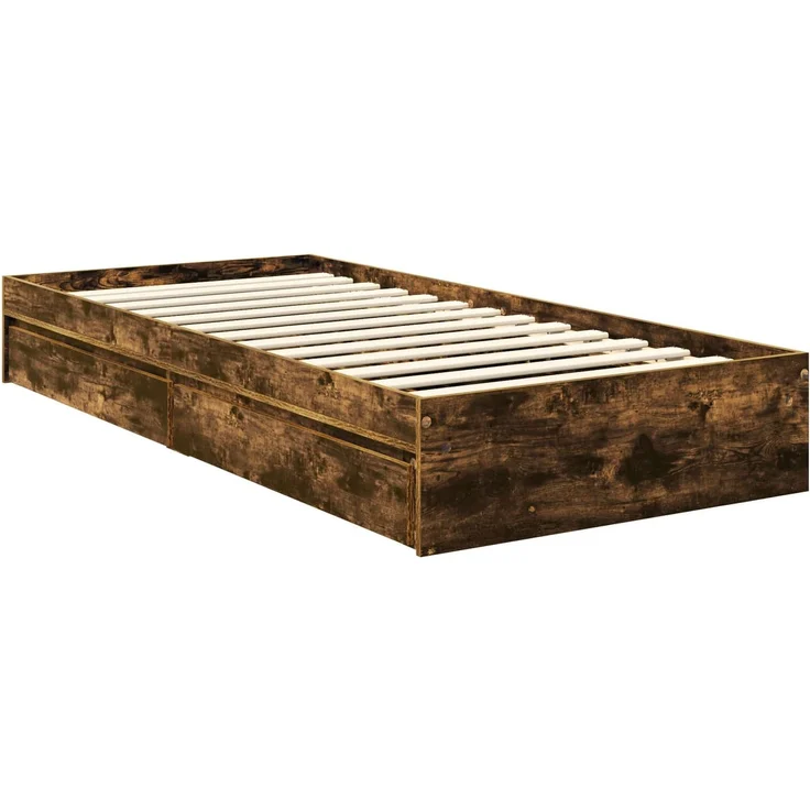 vidaXL Aufbewahrungsbett Geräucherte Eiche 90 x 200 cm Holzwerkstoff 3411247 – Bild 5