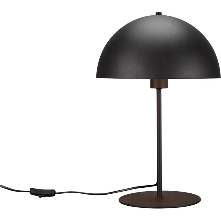 Große LED Tischleuchte aus Metall Schwarz, Lampenschirm innen Gold, Höhe 45cm – Bild 2