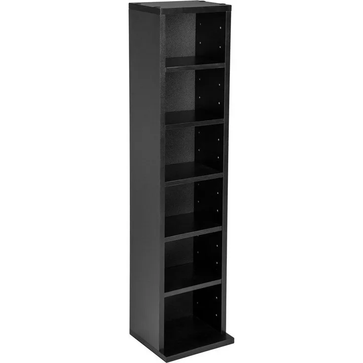 tectake CD-Regal CD DVD Regal, Einzelstück, in Holzoptik