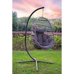 XL Poly-Rattan Hängesessel Standfuß Hängekorb faltbar Hängestuhl Hängeschaukel