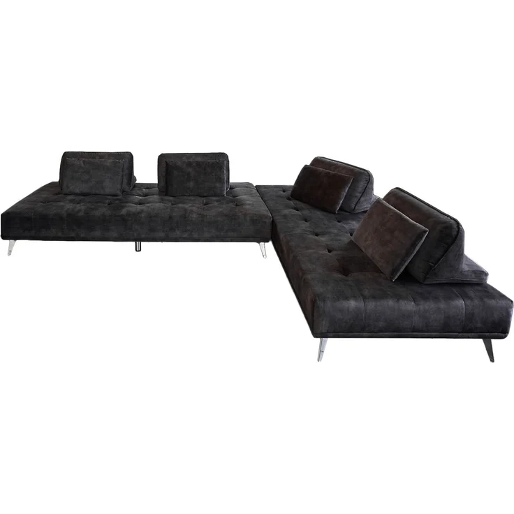 KAWOLA Sofa WIOLO Ecksofa velvet anthrazit 80 x 240 x 350 cm – Bild 3