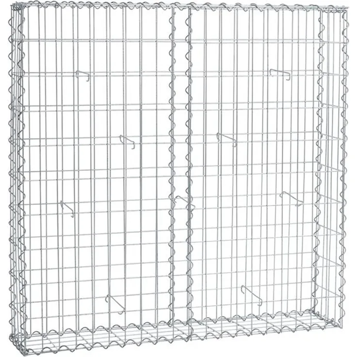 Gabione Steingabionen Steinkorb Gabionen Wand Drahtkorb 100 x 100 x 20 cm