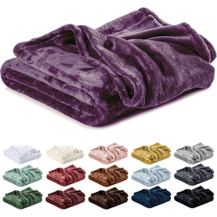 Wohndecke Kuscheldecke, Fleecedecke, Wolldecke flauschig und weich, Lavea, Sofadecke, Atmungsaktiv & Hautfreundlich, Decke – Bild 1