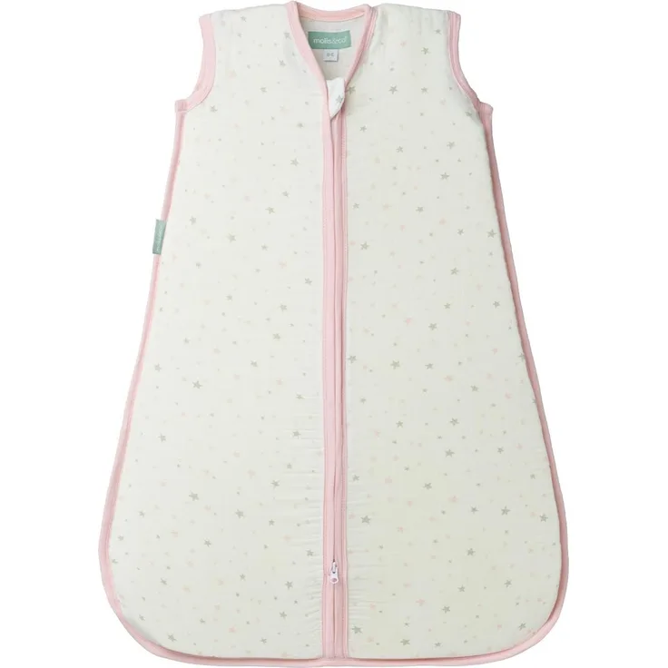 molis&co. Baby-schlafsack. Größe: 70 cm (0-6 Monate). Ideal für den Sommer. Pink Sky. 100% Baumwolle. Weichheit und Frische in einer einzigen Gewebeschicht.