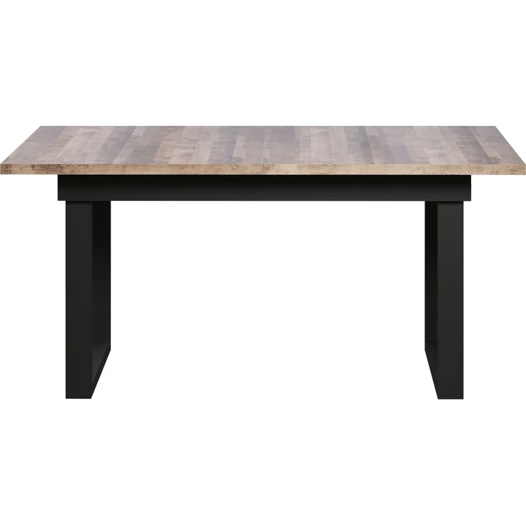 trendteam smart living - Universal - Esstisch - Schwarz/Eiche Tabak - ausziehbarer Küchentisch mit Metallfüßen - (BxHxT) 160-200 x 76 x 80 cm - Tisch geeignet für Küche, ESS- oder Wohnzimmer – Bild 3