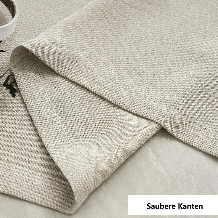 Woltu Gardine (2 St), Ösen, halbtransparent, Vorhänge Leinenoptik – Bild 3