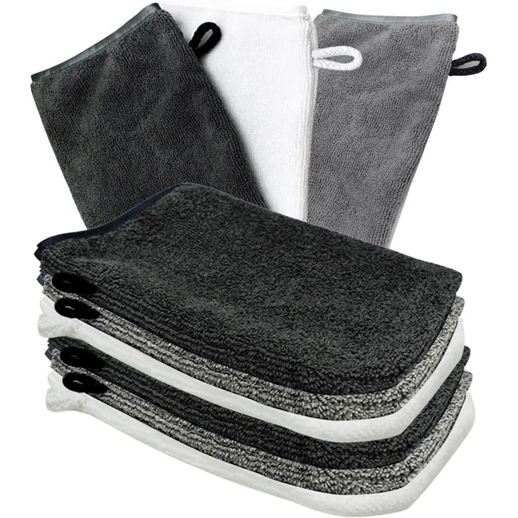 YYTECH Waschhandschuhe 6 Stück Premium Frottee 100% Baumwolle 16x21cm