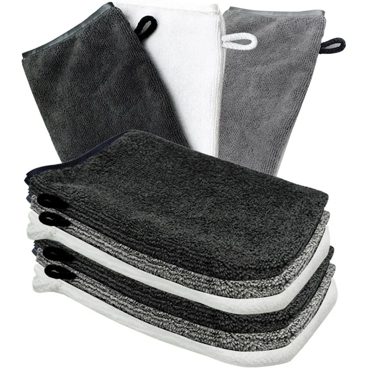 YYTECH Waschhandschuhe 6 Stück Premium Frottee 100% Baumwolle 16x21cm – Bild 1