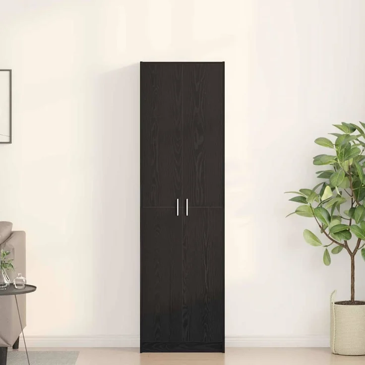 vidaXL Kleiderschrank Schwarz Eichen-Optik 55 x 25 x 189 cm 3334009 – Bild 1