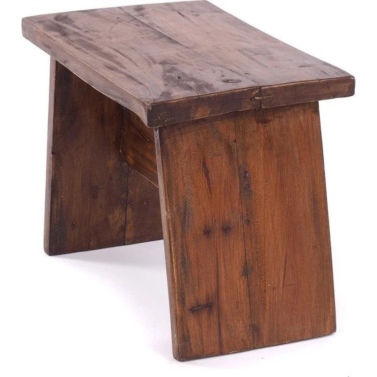 DESIGN DELIGHTS Hocker SITZBÄNKCHEN "SCHEMEL 40", Altholz massiv, 31x40x25cm, Fußhocker, F – Bild 2
