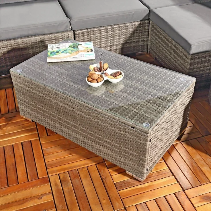 Sitzgruppe Gartenmöbel Lounge Sitzgarnitur Rattan Gartenset Sitzgruppe Terrasse – Bild 5