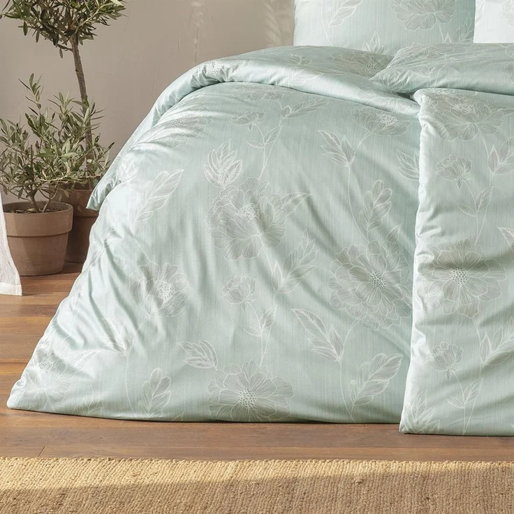 Estella Interlock Jersey Bettwäsche Edessa 6759-614 eisblau 135x200 – Bild 4