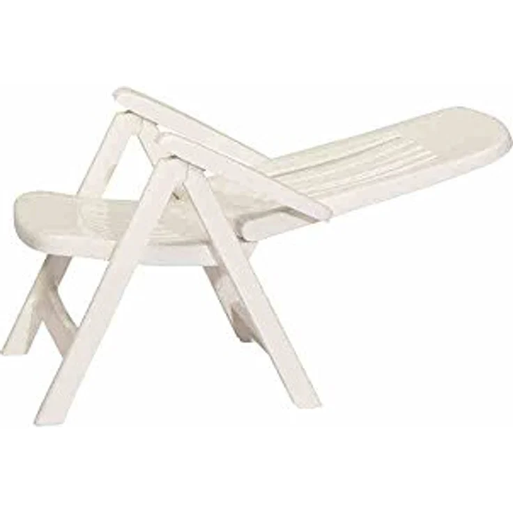 Sieger Comtesse Klappsessel klappbar, Vollkunststoff Weiß 65 x 108 x 66 cm – Bild 7