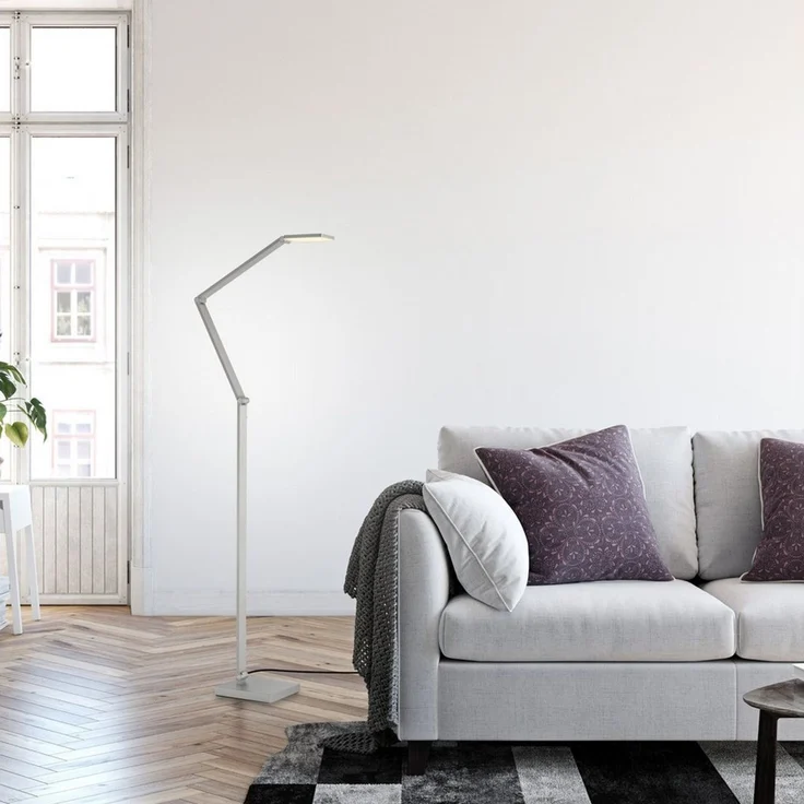 Paul Neuhaus LED Stehlampe SAMSKY, Farbsteuerung, LED fest integriert, warmweiß - kaltweiß, Tastdimmer, CCT 2700-5000K, Memory, Höhenverstellbar – Bild 1