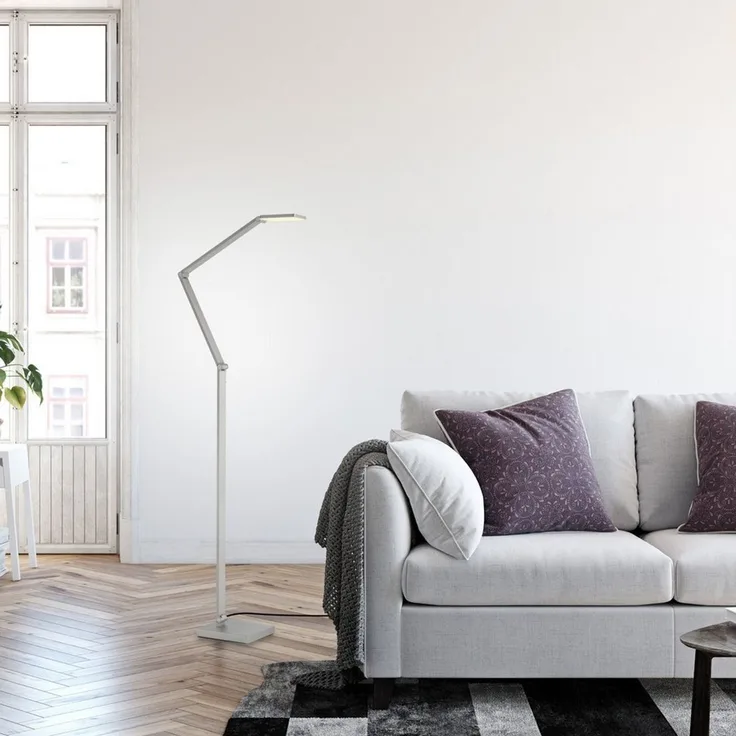 Paul Neuhaus LED Stehlampe SAMSKY, Farbsteuerung, LED fest integriert, warmweiß - kaltweiß, Tastdimmer, CCT 2700-5000K, Memory, Höhenverstellbar