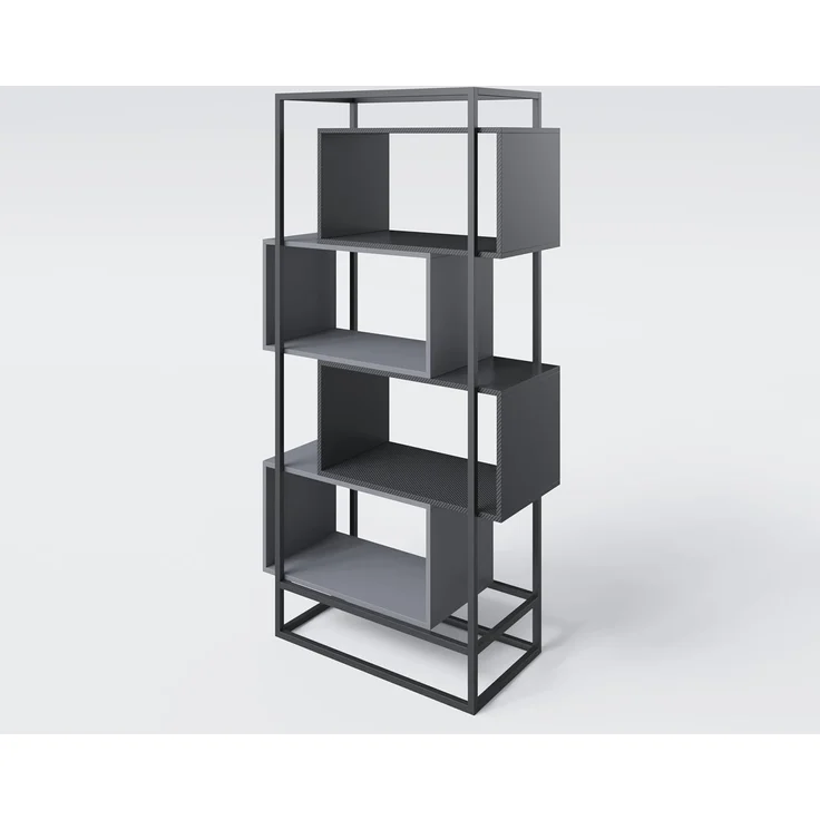 MINECRAFT - Bücherregal, Regal mit 4 Fächern, Gaming Möbel mit dunklem Design und Minecraft Print – Bild 4