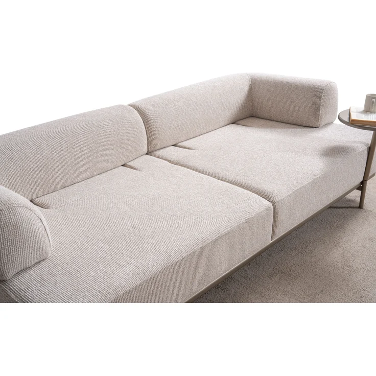 Sitzgruppe/Sofa Set - Wohnzimmergarnitur "Olvina" 3+3+1-Beige – Bild 10
