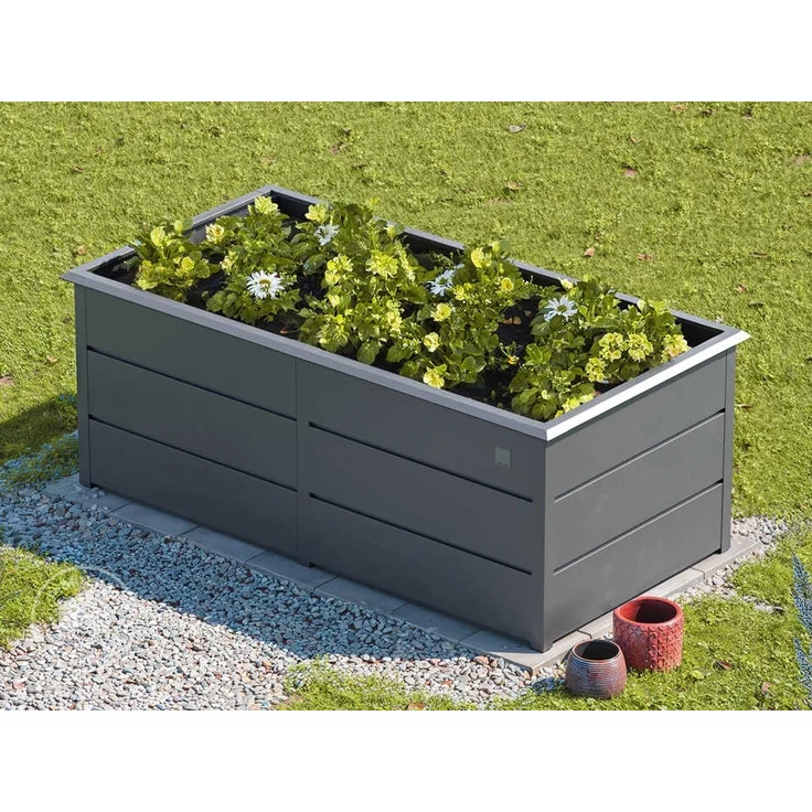 GFP Primeyard LILLY Hochbeet aus feuerverzinktem Stahl 200x100x78 cm – ergonomisch, rostfrei, mit Schneckenschutz, ideal für Garten & Balkon – Bild 2