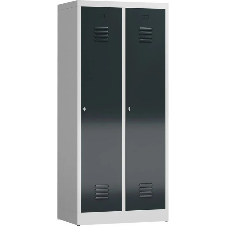Steelboxx Spind Kleiderspind 2 Abteile mit S/W-Trennung 180 x 80 x 50 cm (1-St) Komplett verschweißt und montiert keine Montage erforderlich – Bild 3