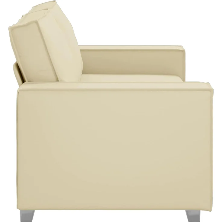 vidaXL Zweisitzer-Sofa Creme 180 cm Kunstleder 4105052 – Bild 3