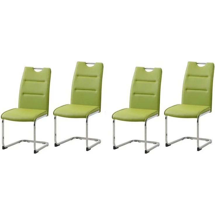 HTI-Living Freischwinger Schwingstuhl DannyC PU Grün (Set, 4 St), Freischwinger Esszimmerstuhl Kunstleder – Bild 1