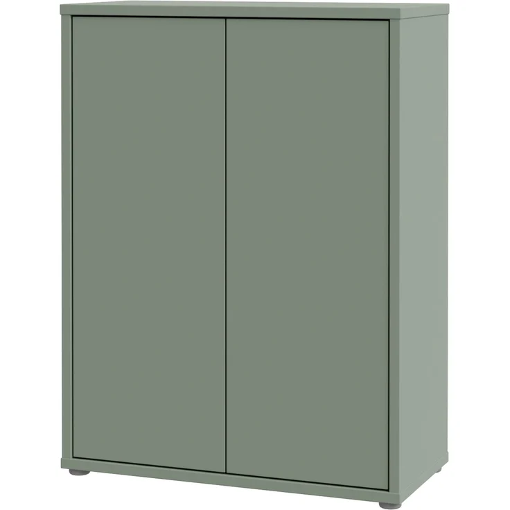 Forte ALICE SPRINGS Schuhschrank 70 80, moderner Flurschrank mit 2 Türen und 4 Einlegeböden, Holzwerkstoff, Salbei, 74,5 cm breit x 99,1 cm hoch x 34,9 cm tief – Bild 8