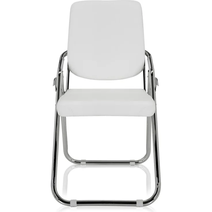 hjh OFFICE Besucherstuhl Konferenzstuhl ESTO Kunstleder Weiß