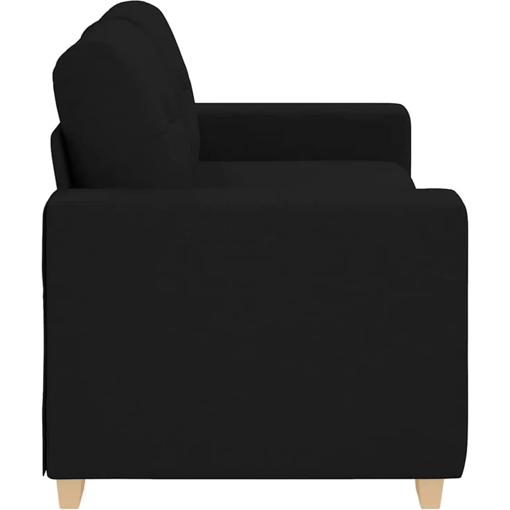 vidaXL Zweisitzer-Sofa Schwarz 180x77x82 cm Stoff 4105080 – Bild 5
