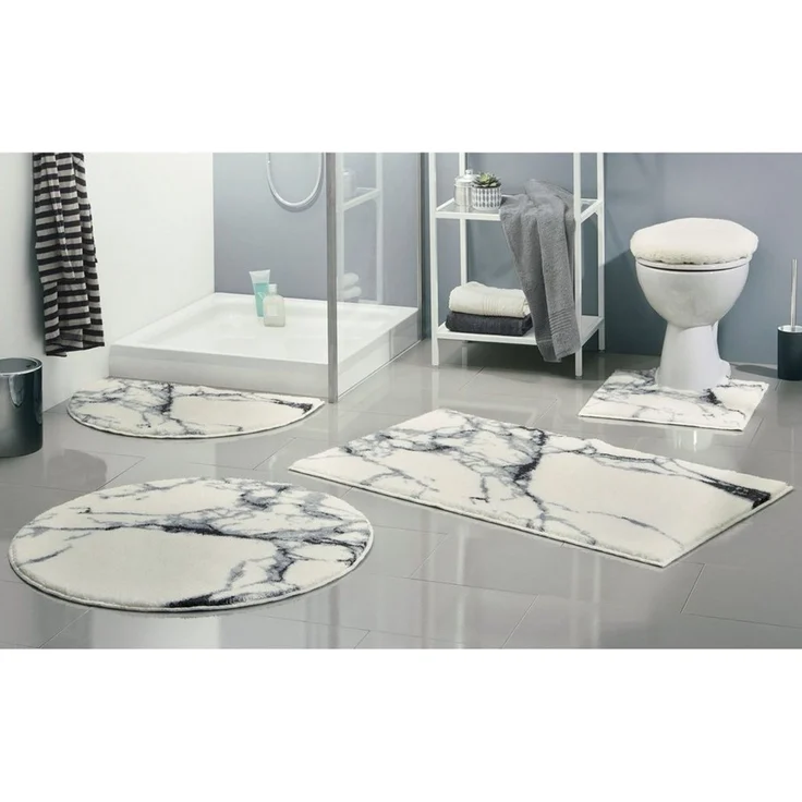 Erwin Müller Badematte Badematte "Marmor", Höhe 20 mm, eckig, Grafik – Bild 2