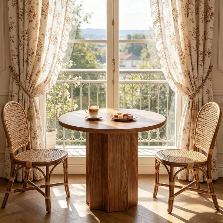 Moderne Besprechungstisch,Runder Bürotisch,Kleine Kaffeetisch,Konferenztisch(nur Tisch)--Braun--80x80x75.5cm--YOUDENOVA