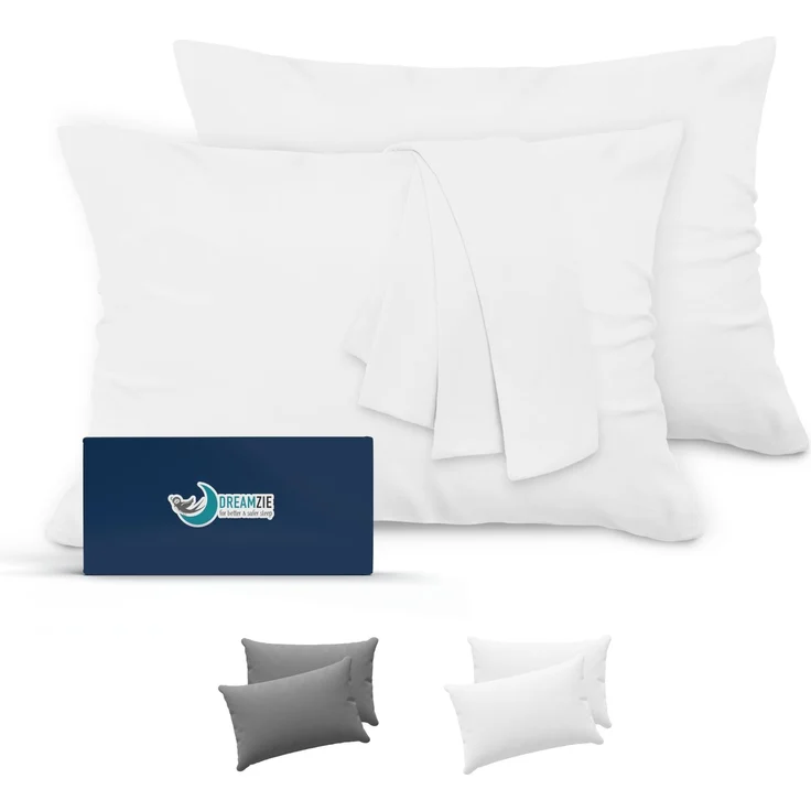Dreamzie Kissenbezug 30x50 Weiß 2er Set Mikrofaser Oeko-TEX Zertifiziert Kopfkissenbezug 30x50 Weich