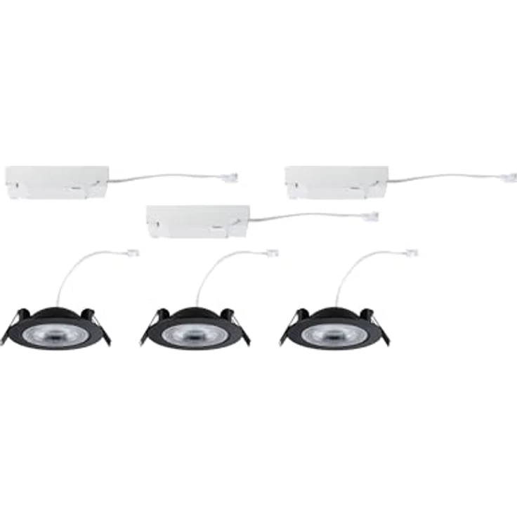 Paulmann 92258 LED Einbauleuchte White Select Aumus 3er-Set Schwarz 3 Step Dimmbar – Bild 14
